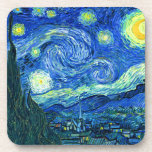 vincent van gogh sterrennacht drankjes onderzetter<br><div class="desc">Van Gogh's beroemde schilderij,  "De Sterrennacht". Van Gogh schilderde tijdens zijn verblijf in het asiel van Saint Remy in de jaren tachtig de rolheuvels en de cyperbomen die hij uit zijn raam zag. Digitaal verbeterd door PixDezines. Copyright © 2008-2016 PixDezines.com™ en PixDezines™ op zazzle.com. Alle rechten voorbehouden.</div>