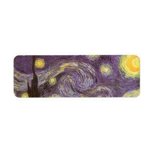 Vincent van Gogh - Sterrennacht Etiket