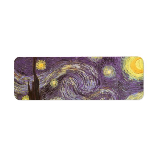 Vincent van Gogh - Sterrennacht Etiket (Voorkant)