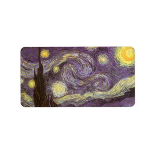 Vincent van Gogh - Sterrennacht Etiket