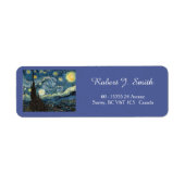 Vincent van Gogh, Sterrennacht Etiket (Voorkant)