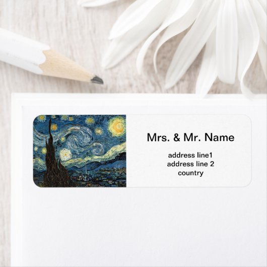 Vincent van Gogh, Sterrennacht Etiket (Insitu)