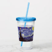 Vincent Van Gogh Sterrennacht  Fine Art Acryl Drinkbeker (Achterkant)