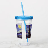 Vincent Van Gogh Sterrennacht  Fine Art Acryl Drinkbeker (Links)
