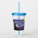 Vincent Van Gogh Sterrennacht  Fine Art Acryl Drinkbeker<br><div class="desc">Vincent van Gogh Sterrennacht Fine Art Painting Sterrennacht is een schilderij van de Nederlandse postpressionist Vincent van Gogh. De blauwe nachtelijke hemel is gevuld met ronddraaiende wolken, sterren en een heldere halve maan. De Sterrennacht is de enige nocturne in de reeks uitzichten uit zijn slaapkamerraam. Beweging: Post-Impressionisme. Prachtige artistieke decoratieve...</div>