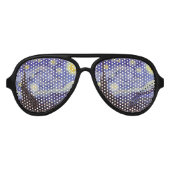 Vincent Van Gogh Sterrennacht  Fine Art Aviator Zonnebril (Voorkant)