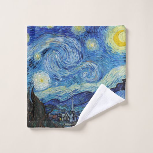 Vincent Van Gogh Sterrennacht Fine Art Bad Handdoek (Wasdoekje)