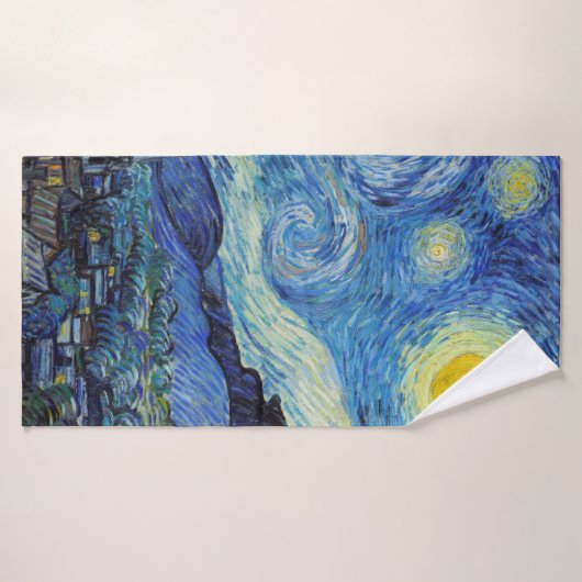 Vincent Van Gogh Sterrennacht  Fine Art Badhanddoek (Badhanddoek)