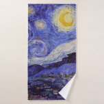 Vincent Van Gogh Sterrennacht  Fine Art Badhanddoek<br><div class="desc">Vincent van Gogh Sterrennacht Fine Art Painting Sterrennacht is een schilderij van de Nederlandse postpressionist Vincent van Gogh. De blauwe nachtelijke hemel is gevuld met ronddraaiende wolken, sterren en een heldere halve maan. De Sterrennacht is de enige nocturne in de reeks uitzichten uit zijn slaapkamerraam. Beweging: Post-Impressionisme. Prachtige artistieke decoratieve...</div>