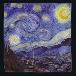 Vincent Van Gogh Sterrennacht  Fine Art Bandana<br><div class="desc">Vincent van Gogh Sterrennacht Fine Art Painting Sterrennacht is een schilderij van de Nederlandse postpressionist Vincent van Gogh. De blauwe nachtelijke hemel is gevuld met ronddraaiende wolken, sterren en een heldere halve maan. De Sterrennacht is de enige nocturne in de reeks uitzichten uit zijn slaapkamerraam. Beweging: Post-Impressionisme. Prachtige artistieke decoratieve...</div>