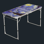 Vincent Van Gogh Sterrennacht  Fine Art Beer Pong Tafel<br><div class="desc">Vincent van Gogh Sterrennacht Fine Art Painting Sterrennacht is een schilderij van de Nederlandse postpressionist Vincent van Gogh. De blauwe nachtelijke hemel is gevuld met ronddraaiende wolken, sterren en een heldere halve maan. De Sterrennacht is de enige nocturne in de reeks uitzichten uit zijn slaapkamerraam. Beweging: Post-Impressionisme. Prachtige artistieke decoratieve...</div>