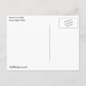 Vincent Van Gogh Sterrennacht Fine Art Briefkaart (Achterkant)