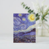Vincent Van Gogh Sterrennacht  Fine Art Briefkaart (Staand voorkant)