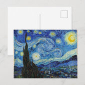 Vincent Van Gogh Sterrennacht  Fine Art Briefkaart (Voorkant / Achterkant)