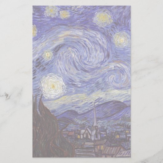 Vincent Van Gogh Sterrennacht  Fine Art Briefpapier (Voorkant)