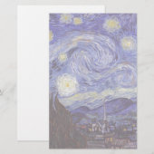 Vincent Van Gogh Sterrennacht  Fine Art Briefpapier (Voorkant / Achterkant)