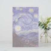 Vincent Van Gogh Sterrennacht  Fine Art Briefpapier (Staand voorkant)