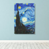 Vincent Van Gogh Sterrennacht  Fine Art Canvas Afdruk (Insitu (Houten vloer))