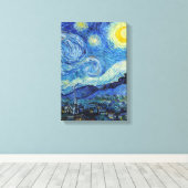 Vincent Van Gogh Sterrennacht  Fine Art Canvas Afdruk (Insitu (Houten vloer))