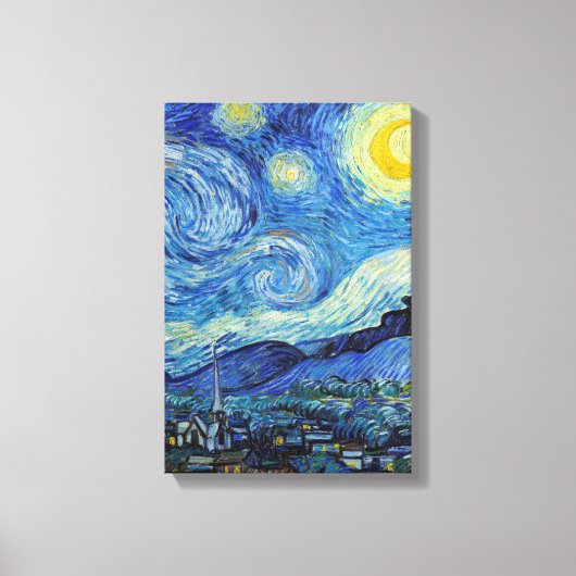 Vincent Van Gogh Sterrennacht  Fine Art Canvas Afdruk (Voorkant)