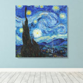 Vincent Van Gogh Sterrennacht Fine Art Canvas Afdruk (Insitu (Houten vloer))