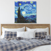 Vincent Van Gogh Sterrennacht Fine Art Canvas Afdruk (Insitu (Slaapkamer))