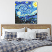 Vincent Van Gogh Sterrennacht Fine Art Canvas Afdruk (Insitu (Slaapkamer))