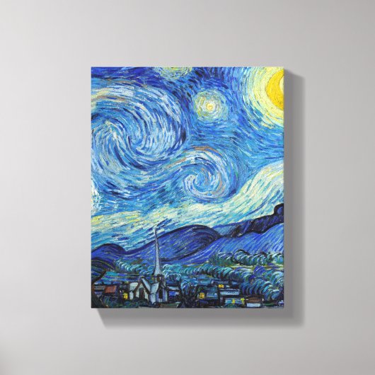 Vincent Van Gogh Sterrennacht  Fine Art Canvas Afdruk (Voorkant)