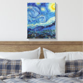 Vincent Van Gogh Sterrennacht Fine Art Canvas Afdruk (Insitu (Slaapkamer))