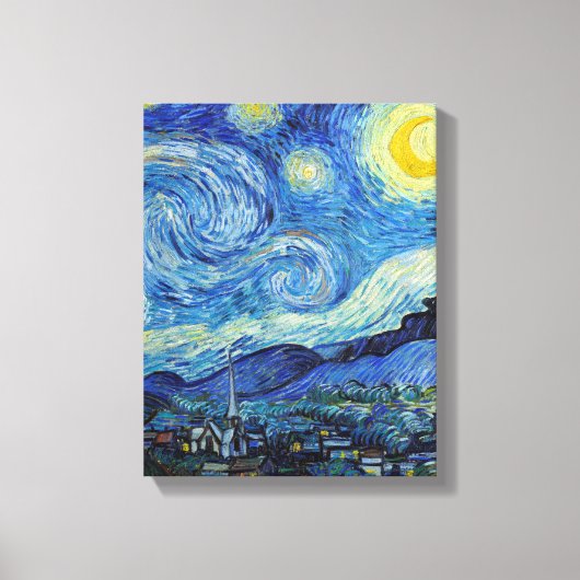 Vincent Van Gogh Sterrennacht Fine Art Canvas Afdruk (Voorkant)