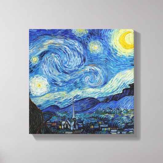 Vincent Van Gogh Sterrennacht  Fine Art Canvas Afdruk (Voorkant)
