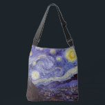 Vincent Van Gogh Sterrennacht  Fine Art Crossbody Tas<br><div class="desc">Vincent van Gogh Sterrennacht Fine Art Painting Sterrennacht is een schilderij van de Nederlandse postpressionist Vincent van Gogh. De blauwe nachtelijke hemel is gevuld met ronddraaiende wolken, sterren en een heldere halve maan. De Sterrennacht is de enige nocturne in de reeks uitzichten uit zijn slaapkamerraam. Beweging: Post-Impressionisme. Prachtige artistieke decoratieve...</div>