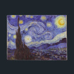 Vincent Van Gogh Sterrennacht  Fine Art Deurmat<br><div class="desc">Vincent van Gogh Sterrennacht Fine Art Painting Sterrennacht is een schilderij van de Nederlandse postpressionist Vincent van Gogh. De blauwe nachtelijke hemel is gevuld met ronddraaiende wolken, sterren en een heldere halve maan. De Sterrennacht is de enige nocturne in de reeks uitzichten uit zijn slaapkamerraam. Beweging: Post-Impressionisme. Prachtige artistieke decoratieve...</div>