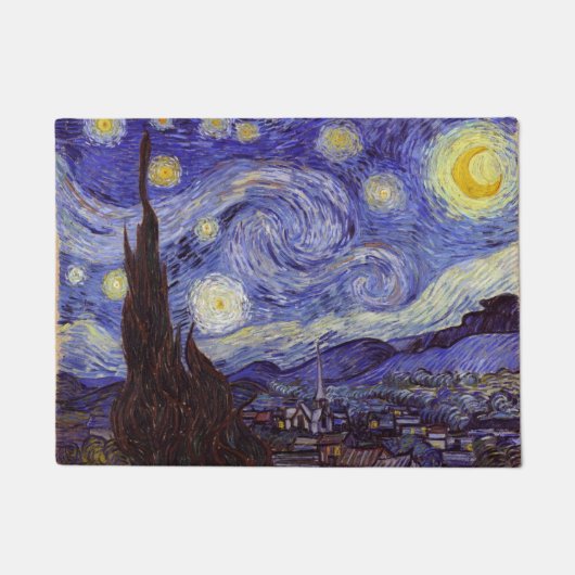 Vincent Van Gogh Sterrennacht Fine Art Deurmat (Voorkant)