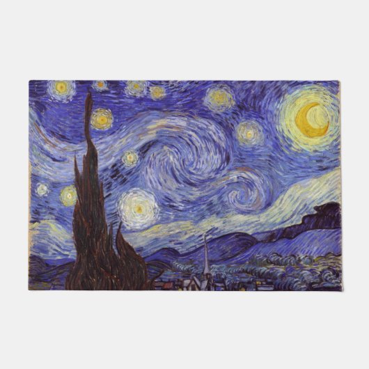 Vincent Van Gogh Sterrennacht  Fine Art Deurmat (Voorkant)