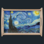 Vincent Van Gogh Sterrennacht  Fine Art Dienblad<br><div class="desc">Vincent Van Gogh Sterrennacht  Fine Art Serving Tray</div>