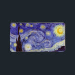 Vincent Van Gogh Sterrennacht  Fine Art Etiket<br><div class="desc">Vincent van Gogh Sterrennacht Fine Art Painting Sterrennacht is een schilderij van de Nederlandse postpressionist Vincent van Gogh. De blauwe nachtelijke hemel is gevuld met ronddraaiende wolken, sterren en een heldere halve maan. De Sterrennacht is de enige nocturne in de reeks uitzichten uit zijn slaapkamerraam. Beweging: Post-Impressionisme. Prachtige artistieke decoratieve...</div>
