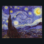 Vincent Van Gogh Sterrennacht  Fine Art Foto Afdruk<br><div class="desc">Vincent van Gogh Sterrennacht Fine Art Painting Sterrennacht is een schilderij van de Nederlandse postpressionist Vincent van Gogh. De blauwe nachtelijke hemel is gevuld met ronddraaiende wolken, sterren en een heldere halve maan. De Sterrennacht is de enige nocturne in de reeks uitzichten uit zijn slaapkamerraam. Beweging: Post-Impressionisme. Prachtige artistieke decoratieve...</div>