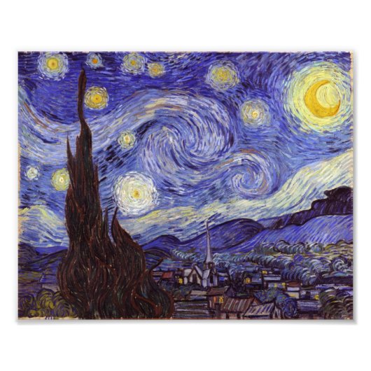Vincent Van Gogh Sterrennacht Fine Art Foto Afdruk (Voorkant)