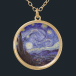 Vincent Van Gogh Sterrennacht  Fine Art Goud Vergulden Ketting<br><div class="desc">Vincent van Gogh Sterrennacht Fine Art Painting Sterrennacht is een schilderij van de Nederlandse postpressionist Vincent van Gogh. De blauwe nachtelijke hemel is gevuld met ronddraaiende wolken, sterren en een heldere halve maan. De Sterrennacht is de enige nocturne in de reeks uitzichten uit zijn slaapkamerraam. Beweging: Post-Impressionisme. Prachtige artistieke decoratieve...</div>