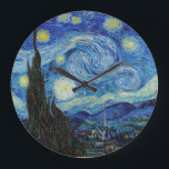 Vincent Van Gogh Sterrennacht  Fine Art Grote Klok<br><div class="desc">Vincent Van Gogh Sterrennacht  Fine Art Large Clock</div>