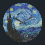 Vincent Van Gogh Sterrennacht  Fine Art Grote Klok<br><div class="desc">Vincent Van Gogh Sterrennacht  Fine Art Large Clock</div>