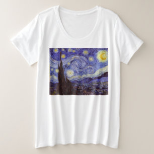 Vincent Van Gogh Sterrennacht Fine Art Grote Maat T-shirt