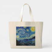 Vincent Van Gogh Sterrennacht Fine Art Grote Tote Bag (Achterkant)