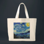 Vincent Van Gogh Sterrennacht  Fine Art Grote Tote Bag<br><div class="desc">Vincent Van Gogh Sterrennacht  Fine Art Canvas tas</div>