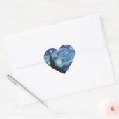 Vincent Van Gogh Sterrennacht  Fine Art Hart Sticker (Envelop)
