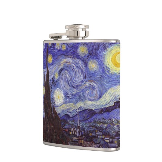 Vincent Van Gogh Sterrennacht  Fine Art Heupfles (Links)