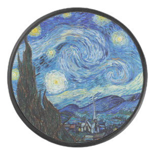 Vincent Van Gogh Sterrennacht  Fine Art Hockey Puck