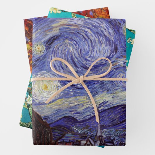 Vincent Van Gogh Sterrennacht  Fine Art Inpakpapier Vel (In situ)