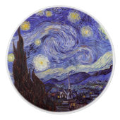 Vincent Van Gogh Sterrennacht Fine Art Keramische Knop (Voorkant)